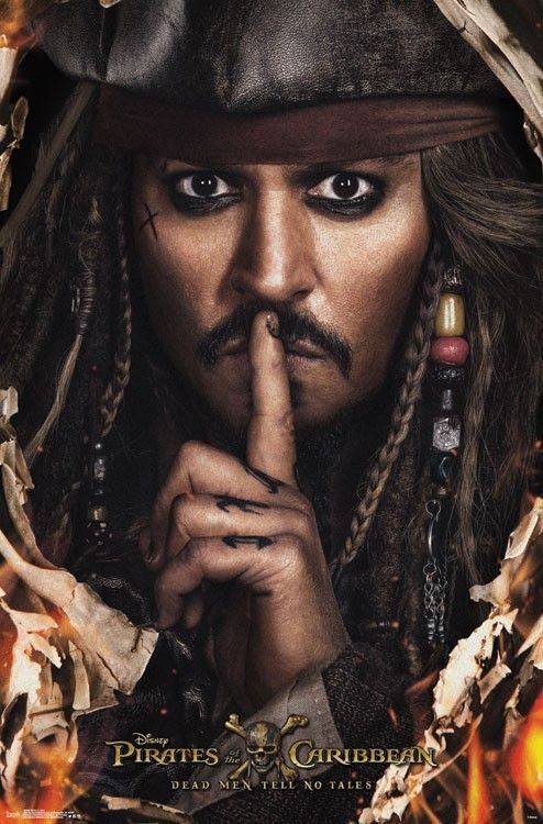 Мртви људи не причају приче на плакатима нових пирата с Кариба