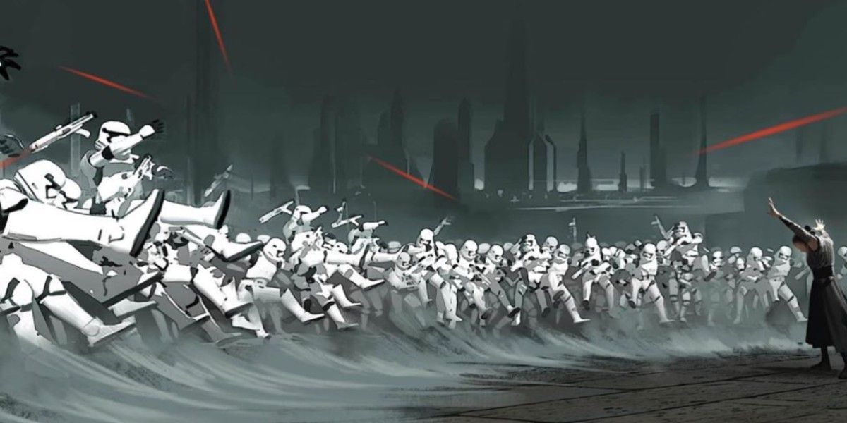 Star Wars : Rey montre son pouvoir dans l'art conceptuel Rise of Skywalker