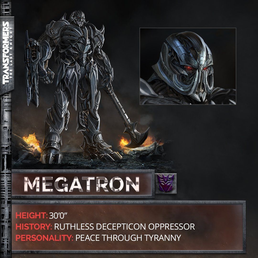 Megatron, 새로운 'Transformers : The Last Knight'아트에서 중세 시대를 맞이하다
