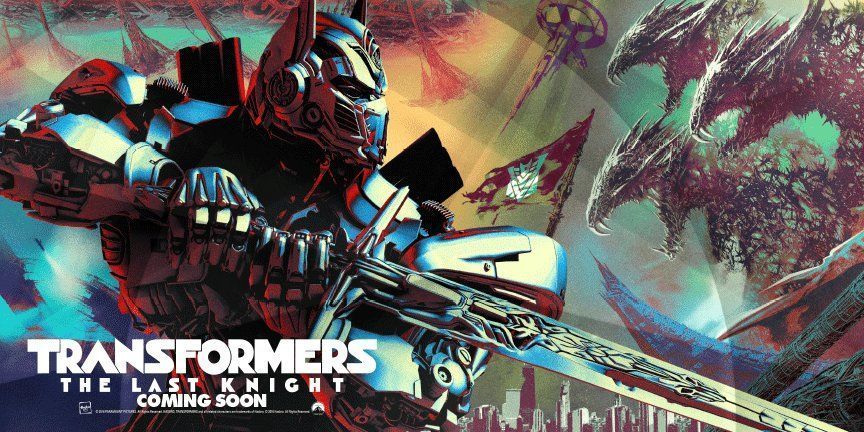 Optimus Prime Dances With Dragons i 'Transformers: The Last Knight' plakaten