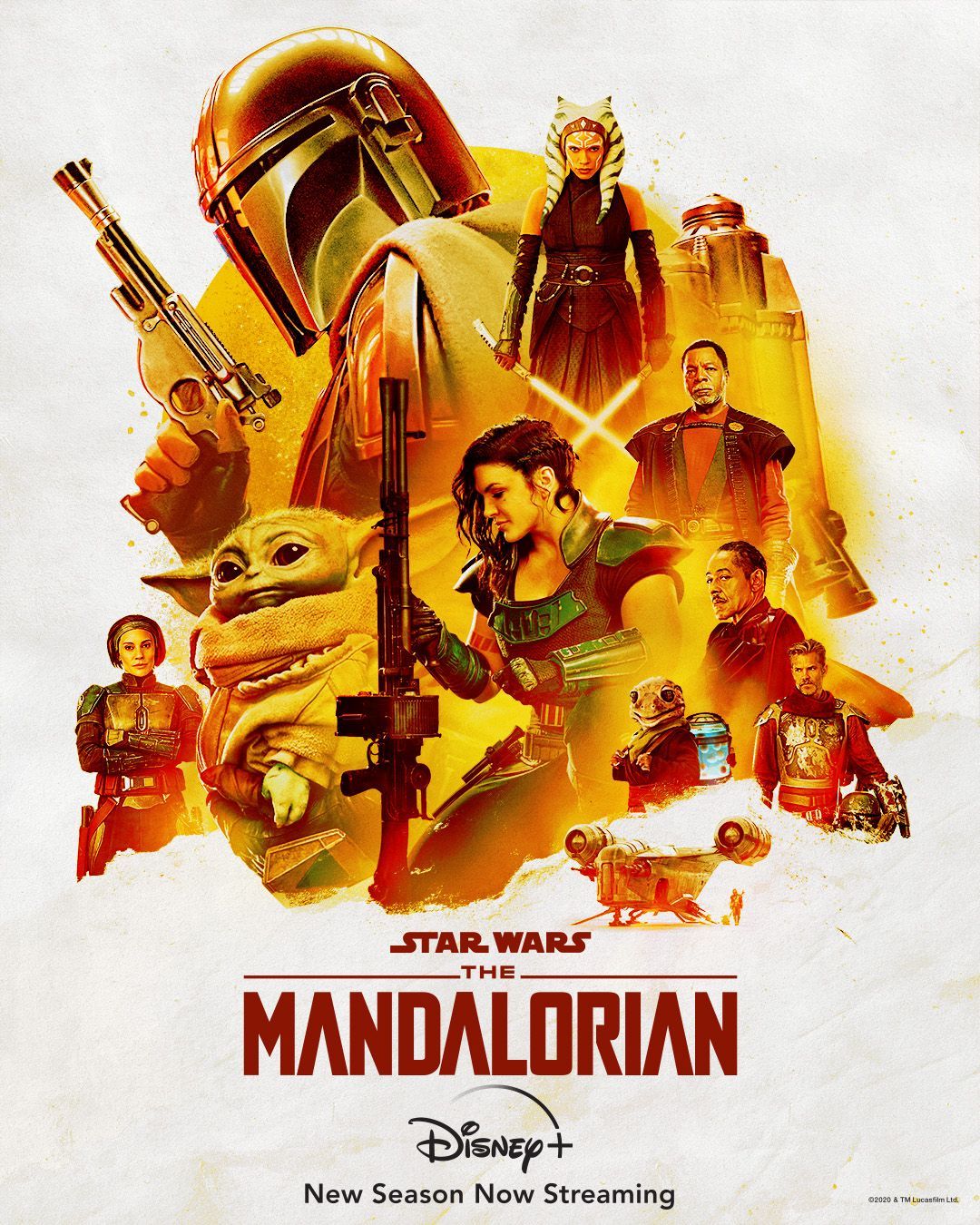 Mandalorian samler sin fulde rollebesætning i sæson 2 plakat
