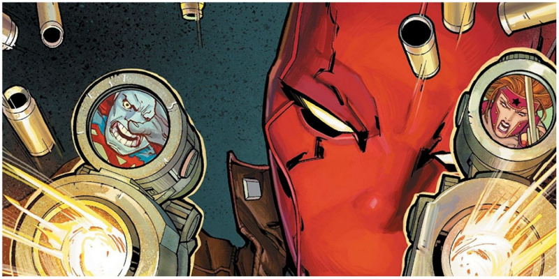  Red Hood na nagpapaputok ng kambal na pistola sa DC Comics