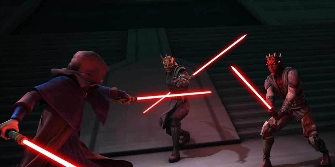 El duel de sabre de llum més CRAZIEST de The Clone Wars va tenir lloc entre ... Three Sith?