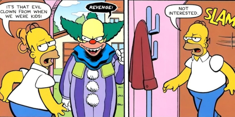   The Simpsons Homer Krusty Pennywise Comic