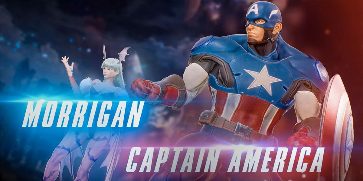 Kapten Ameerika ja Morrigani kaklus Marvel vs Capcom: lõpmatu treiler
