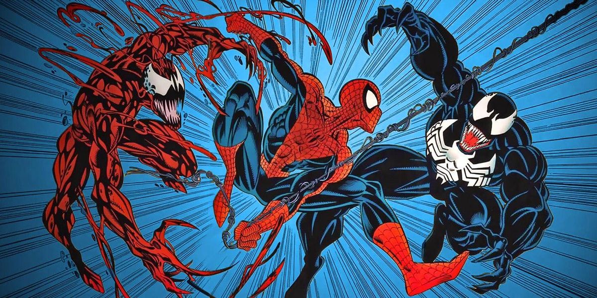 Žmogus-voras ir nuodai: maksimalus skerdžių pokytis pakeistas superherojus prieš 25 metus