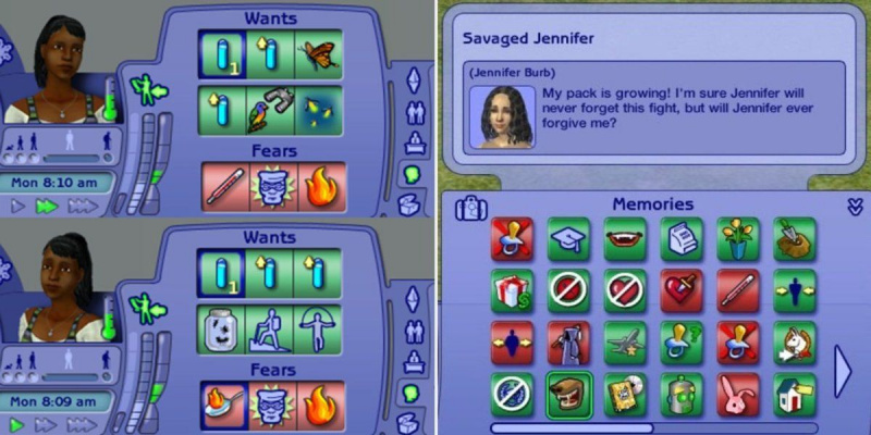   Wensen en angsten verbeterde simulatie-gameplay in De Sims 2
